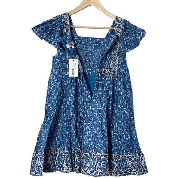 Sea New York Fernanda Tile Print Flutter Sleeve Dress - Picture 7 of 15